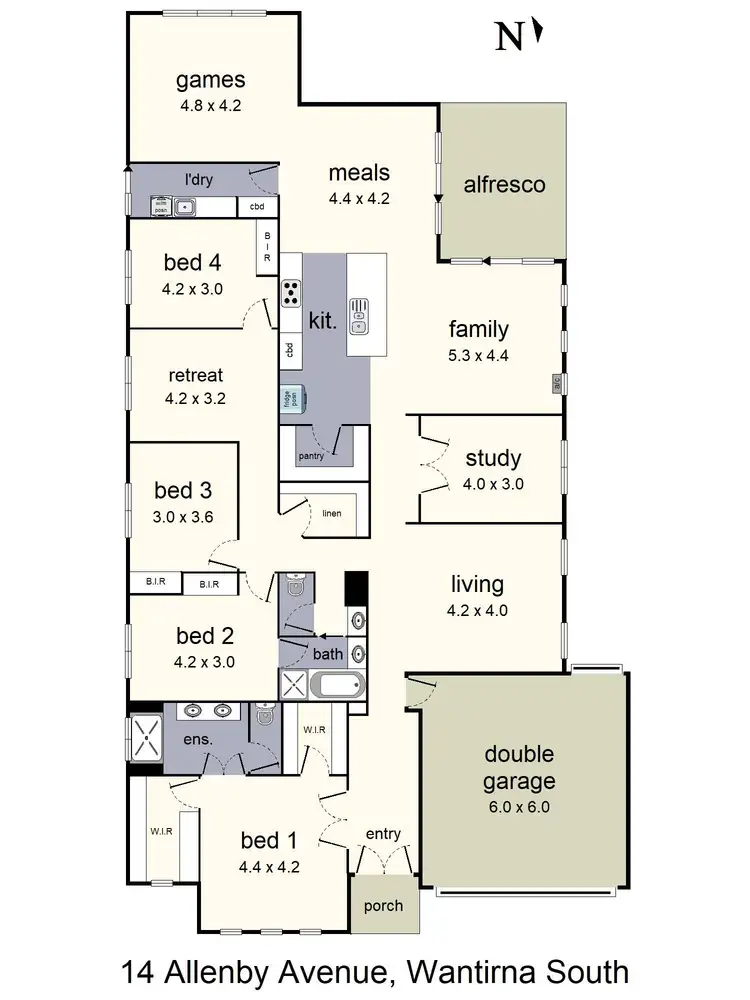 Floorplan of Homely house listing, 14 Allenby Avenue, Wantirna South VIC 3152