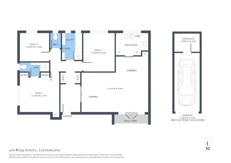 Floorplan of Homely unit listing, 4/6 King Street, Turramurra NSW 2074