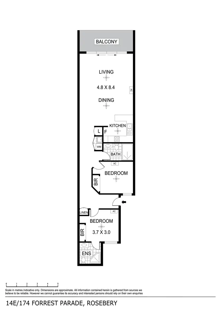 Floorplan of Homely unit listing, 14E/174 Forrest Parade, Rosebery NT 832