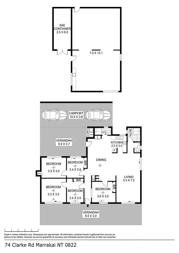 Floorplan of Homely house listing, 74 Clarke Road, Marrakai NT 822