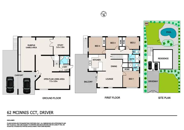 Floorplan of Homely house listing, 62 McInnis Circuit, Driver NT 830