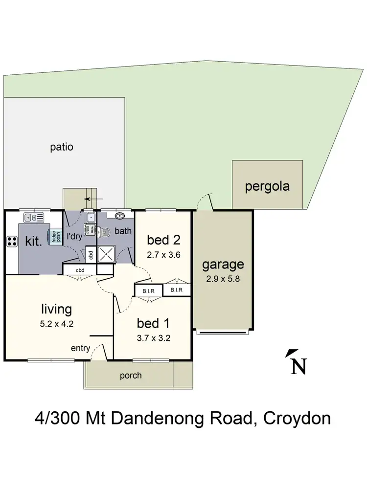 Floorplan of Homely unit listing, 4/300-308 Mount Dandenong Road, Croydon VIC 3136