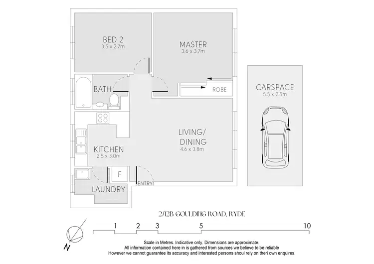 Floorplan of Homely unit listing, 2/12B Goulding Road, Ryde NSW 2112