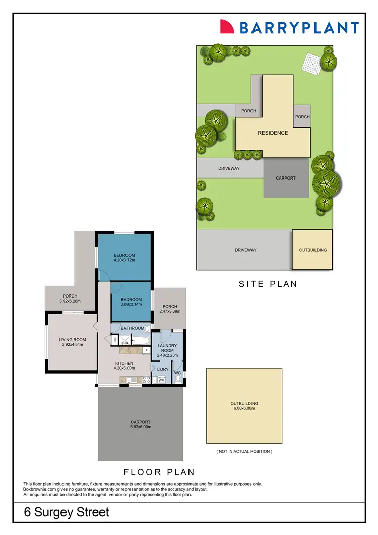 Floorplan of Homely house listing, 6 Surgey Street, Merbein VIC 3505