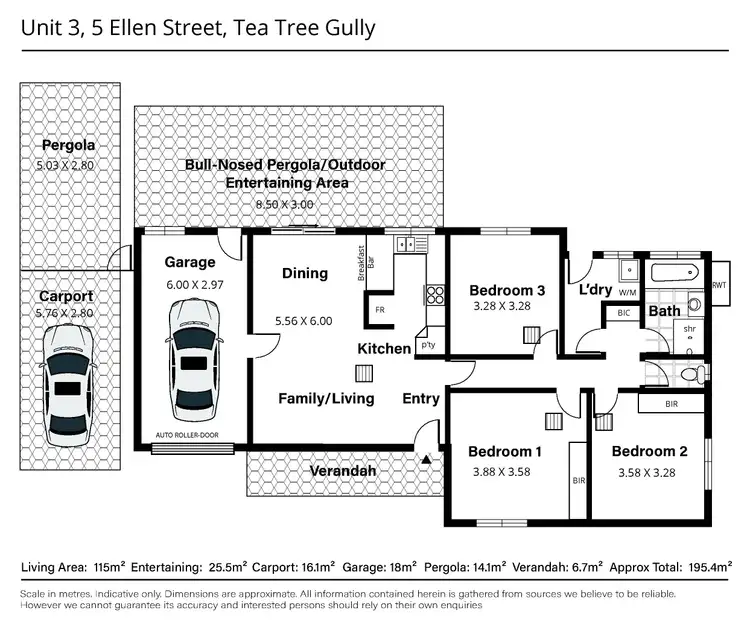 Floorplan of Homely unit listing, 3/5 Ellen Street, Tea Tree Gully SA 5091