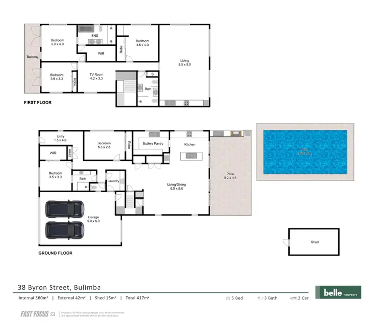 Floorplan of Homely house listing, 38 Byron Street, Bulimba QLD 4171