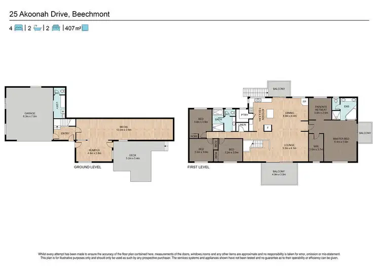 Floorplan of Homely house listing, 25 Akoonah Drive, Beechmont QLD 4211