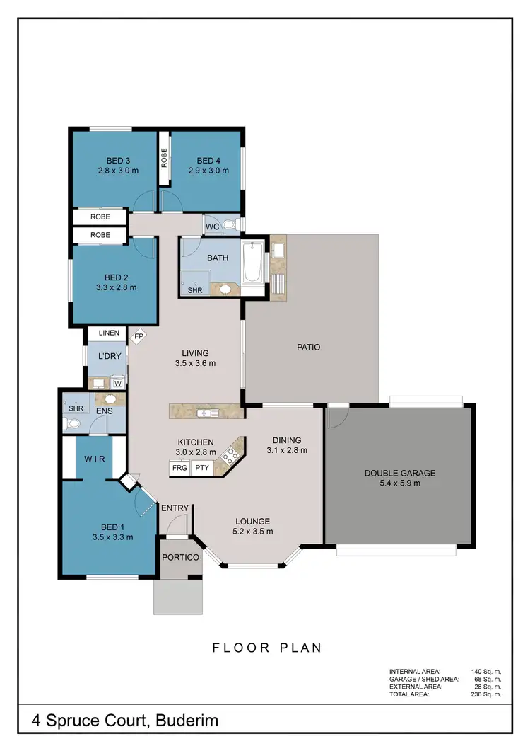 Floorplan of Homely house listing, 4 Spruce Court, Buderim QLD 4556