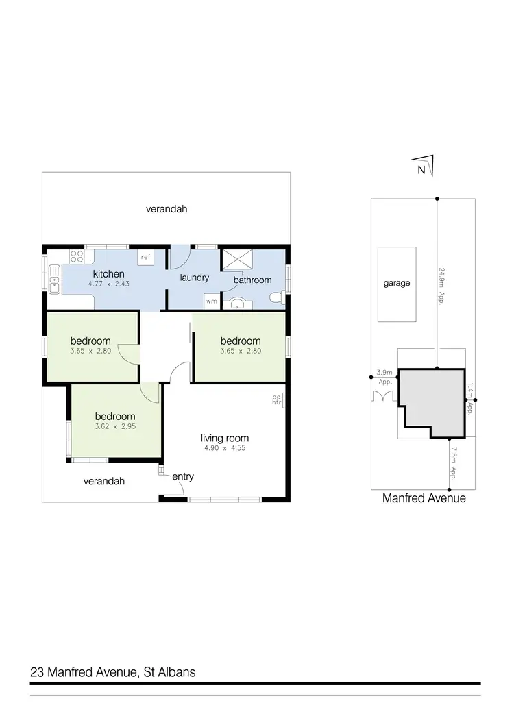 Floorplan of Homely house listing, 23 Manfred Avenue, St Albans VIC 3021