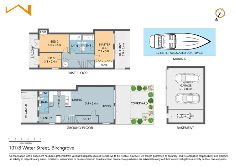 Floorplan of Homely townhouse listing, 107/8 Water Street, Birchgrove NSW 2041