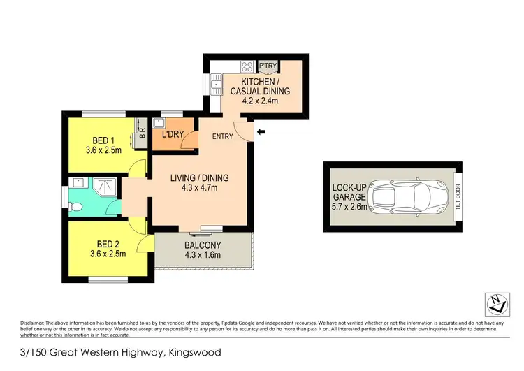 Floorplan of Homely apartment listing, 3/150-152 Great Western Highway, Kingswood NSW 2747