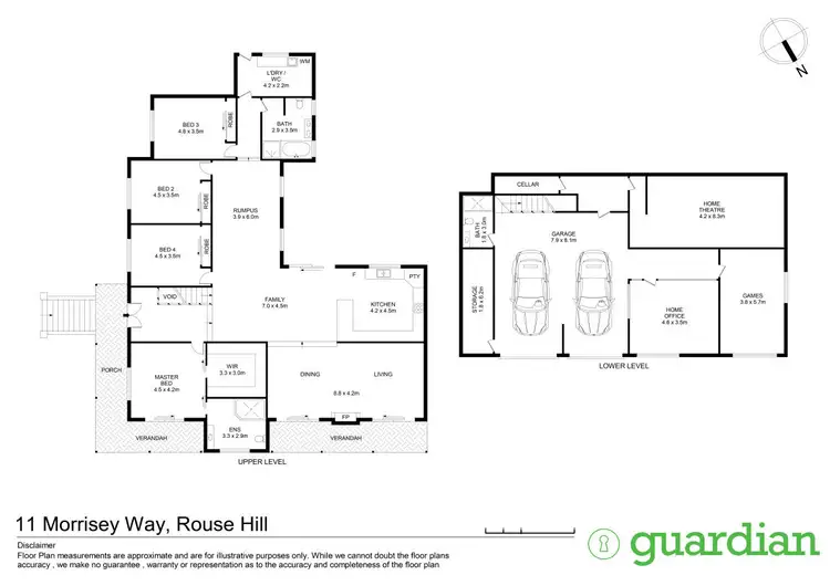 Floorplan of Homely house listing, 11 Morrisey Way, Rouse Hill NSW 2155