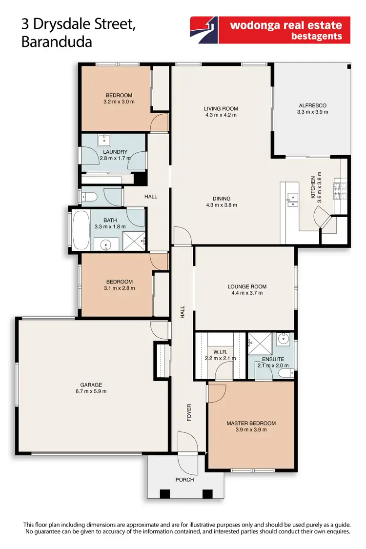 Floorplan of Homely house listing, 3 Drysdale Street, Baranduda VIC 3691