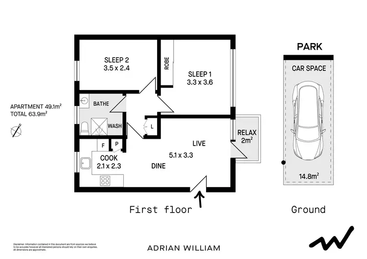 Floorplan of Homely apartment listing, 18/28A Henry Street, Ashfield NSW 2131