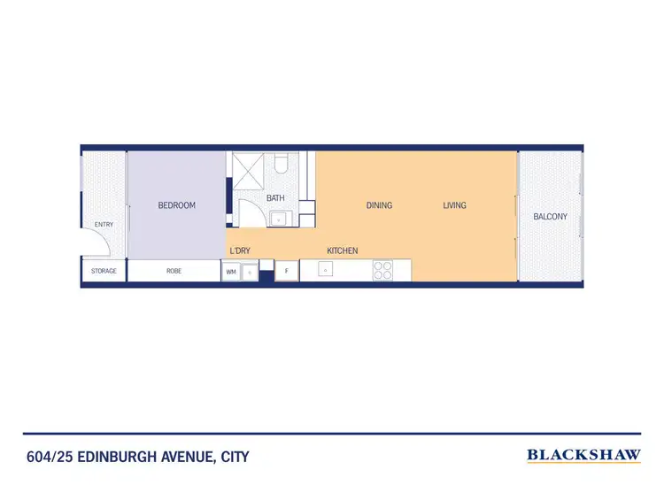 Floorplan of Homely unit listing, 604/25 Edinburgh Avenue, City ACT 2601