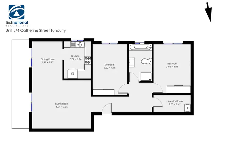 Floorplan of Homely unit listing, 5/4-6 Catherine Street, Tuncurry NSW 2428