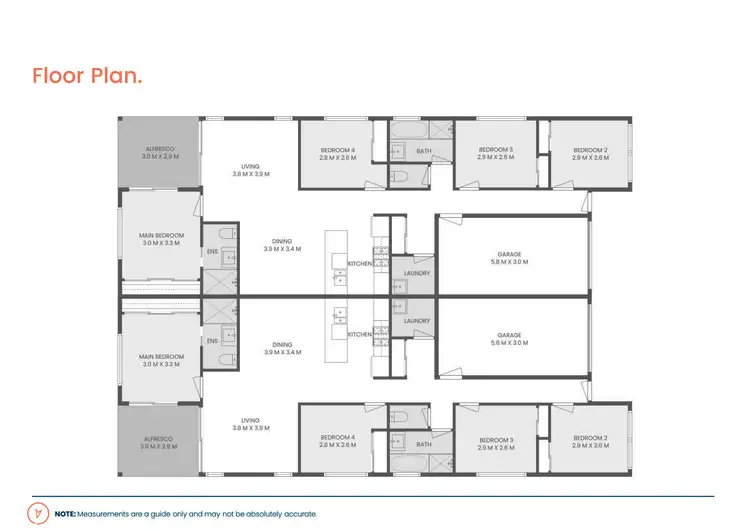 Floorplan of Homely semi-detached listing, 1/10 Royston Circuit, Farley NSW 2320