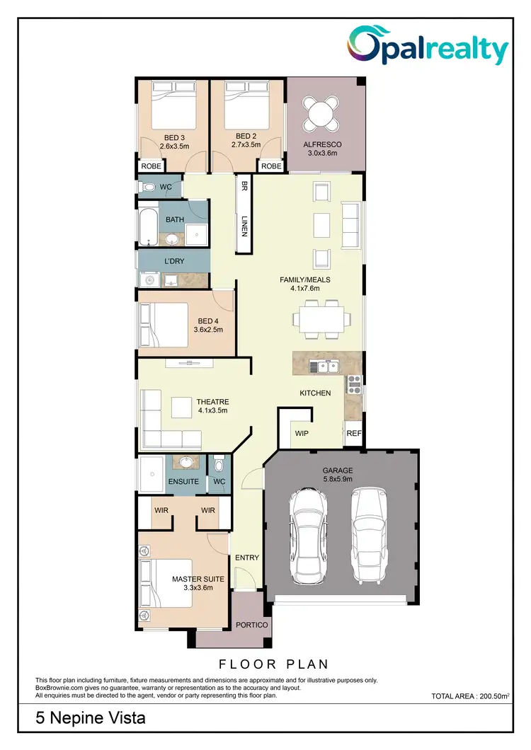 Floorplan of Homely house listing, 5 Nepine Vista, Wandi WA 6167