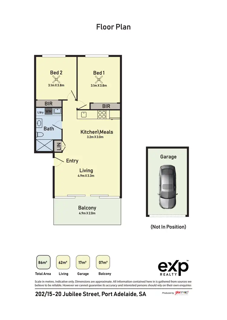 Floorplan of Homely apartment listing, 202/15 - 20 Jubilee Street, Port Adelaide SA 5015