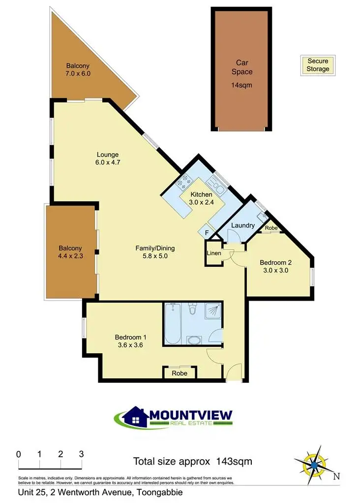 Floorplan of Homely apartment listing, 25/2 Wentworth Avenue, Toongabbie NSW 2146