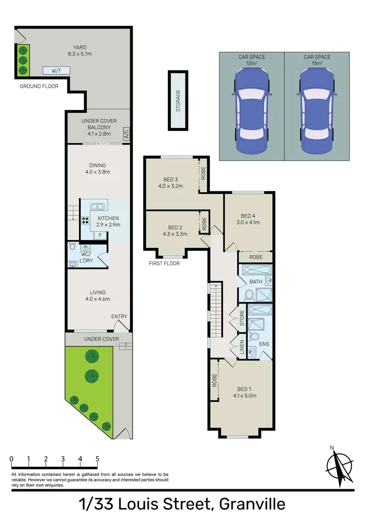 Floorplan of Homely townhouse listing, 1/33 Louis Street, Granville NSW 2142
