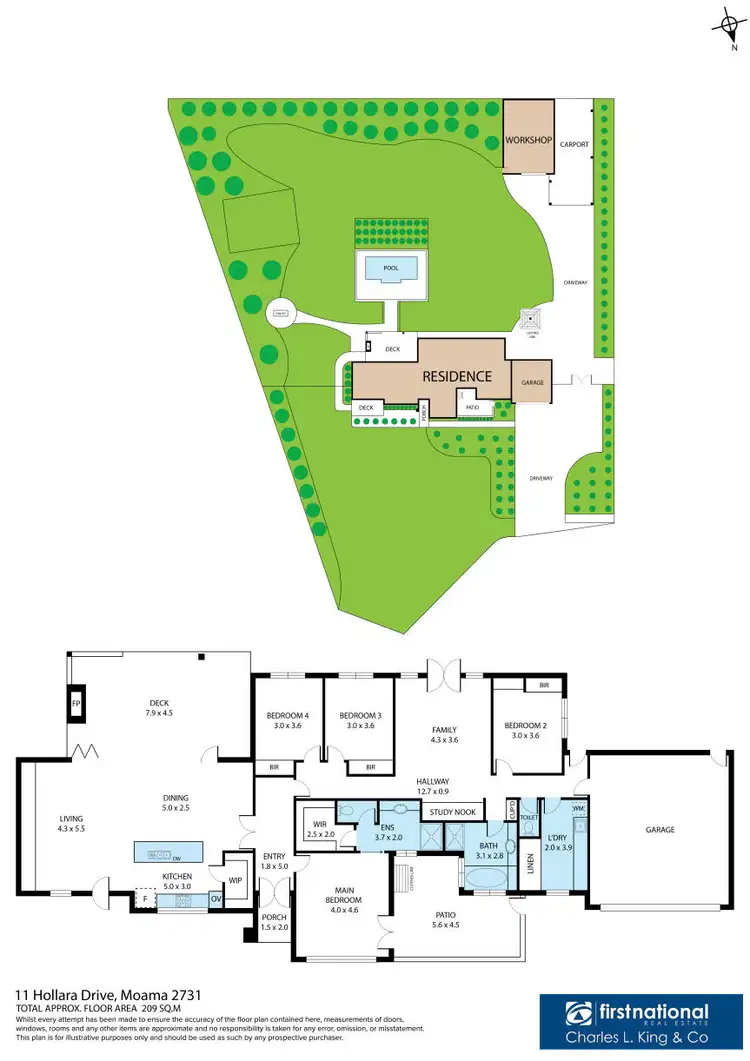 Floorplan of Homely house listing, 11 Hollara Drive, Moama NSW 2731