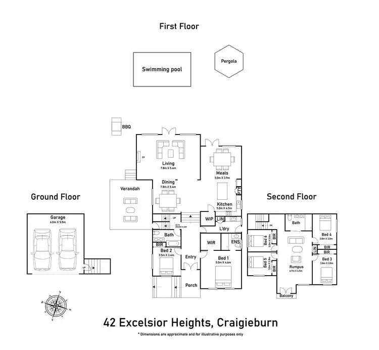 Floorplan of Homely house listing, 42 Excelsior Heights, Craigieburn VIC 3064