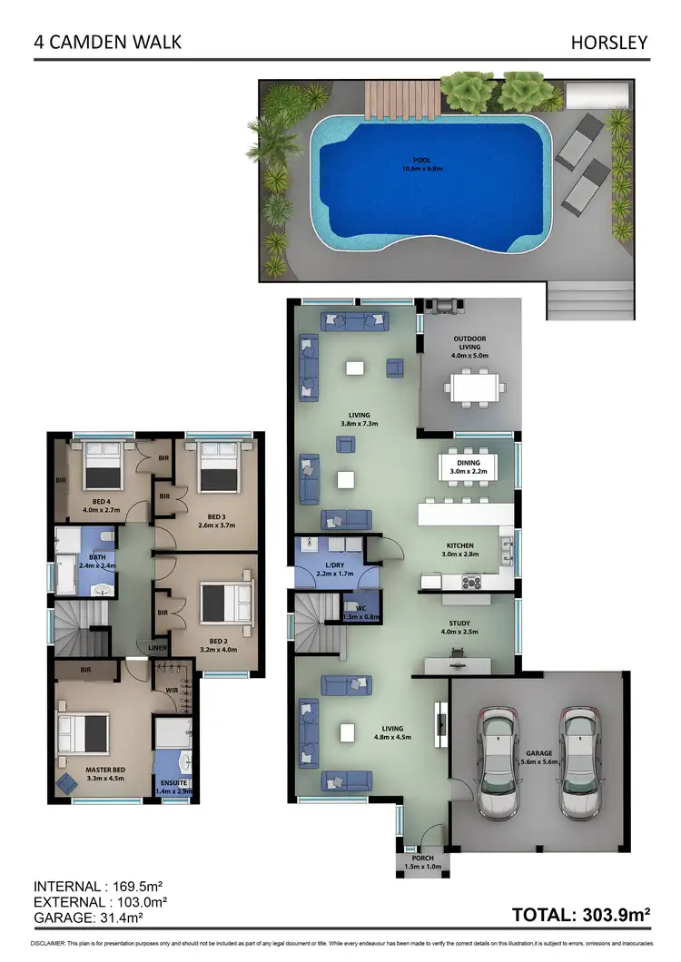 Floorplan of Homely house listing, 4 Camden Walk, Horsley NSW 2530