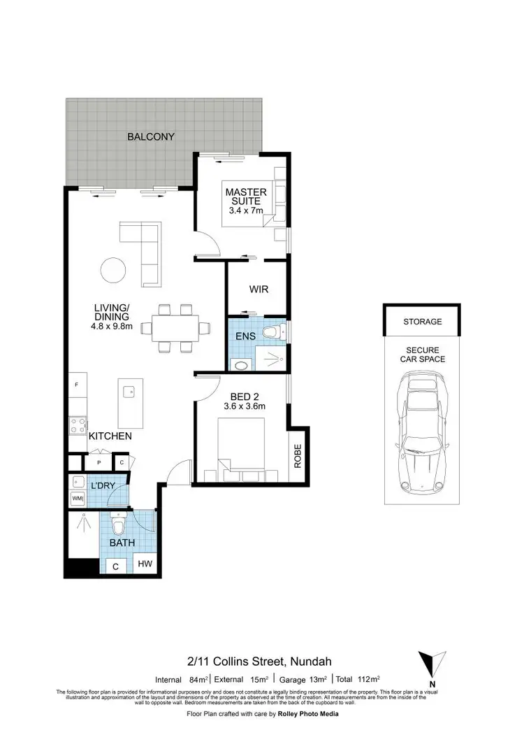 Floorplan of Homely apartment listing, 2/11 Collins Street, Nundah QLD 4012