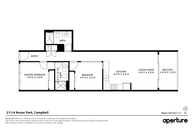 Floorplan of Homely apartment listing, 211/4 Anzac Park, Campbell ACT 2612