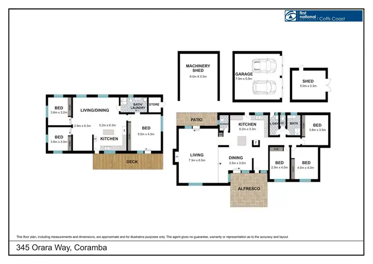 Floorplan of Homely rural property listing, 345 Orara Way, Coramba NSW 2450