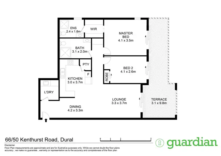 Floorplan of Homely unit listing, 66/50 Kenthurst Road, Dural NSW 2158