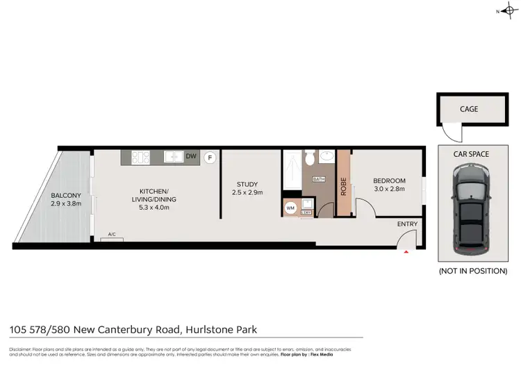 Floorplan of Homely unit listing, 105/578 New Canterbury Road, Hurlstone Park NSW 2193