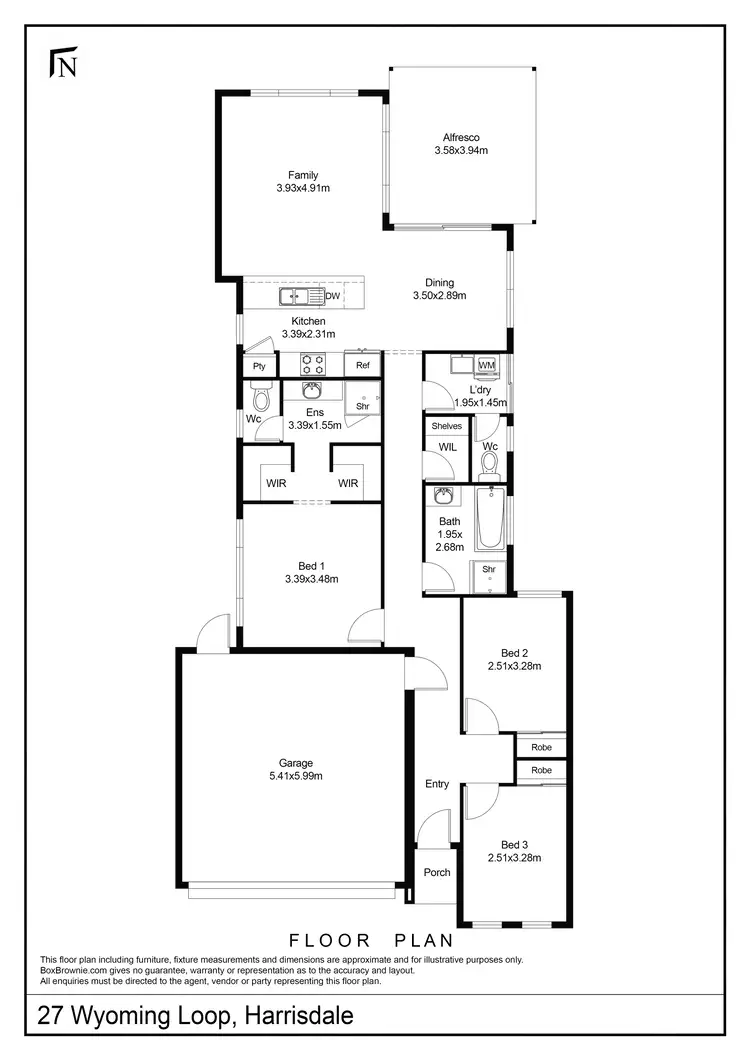 Floorplan of Homely house listing, 27 Wyoming Loop, Harrisdale WA 6112