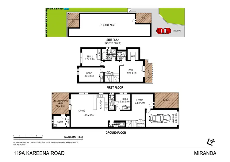 Floorplan of Homely semi-detached listing, 119a Kareena Road, Miranda NSW 2228