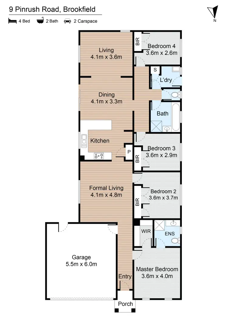 Floorplan of Homely house listing, 9 Pinrush Road, Brookfield VIC 3338