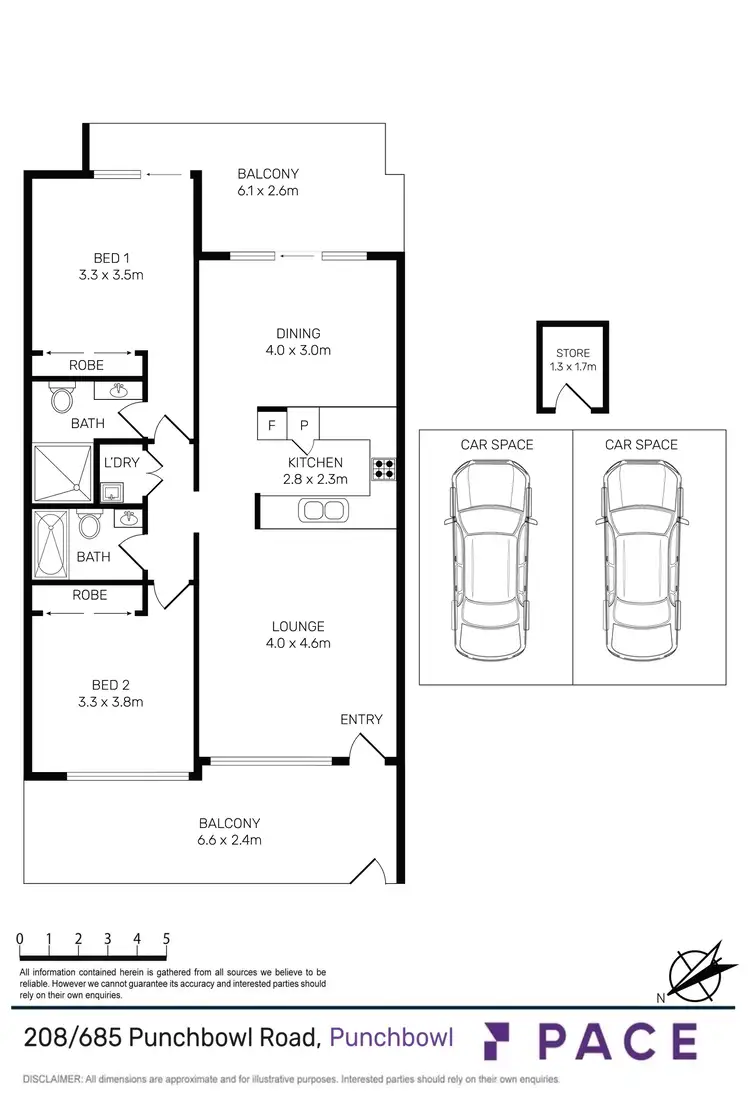 Floorplan of Homely apartment listing, 208/685 Punchbowl Road, Punchbowl NSW 2196