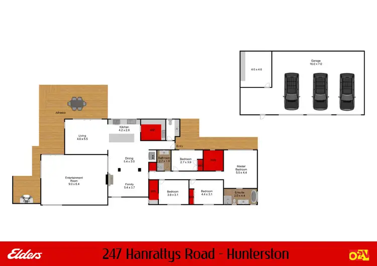 Floorplan of Homely rural property listing, 247 Hanrattys Road, Hunterston VIC 3971