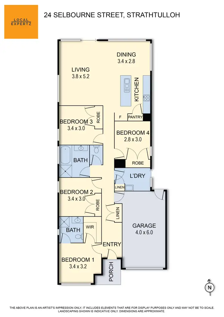 Floorplan of Homely house listing, 24 Selbourne Street, Strathtulloh VIC 3338