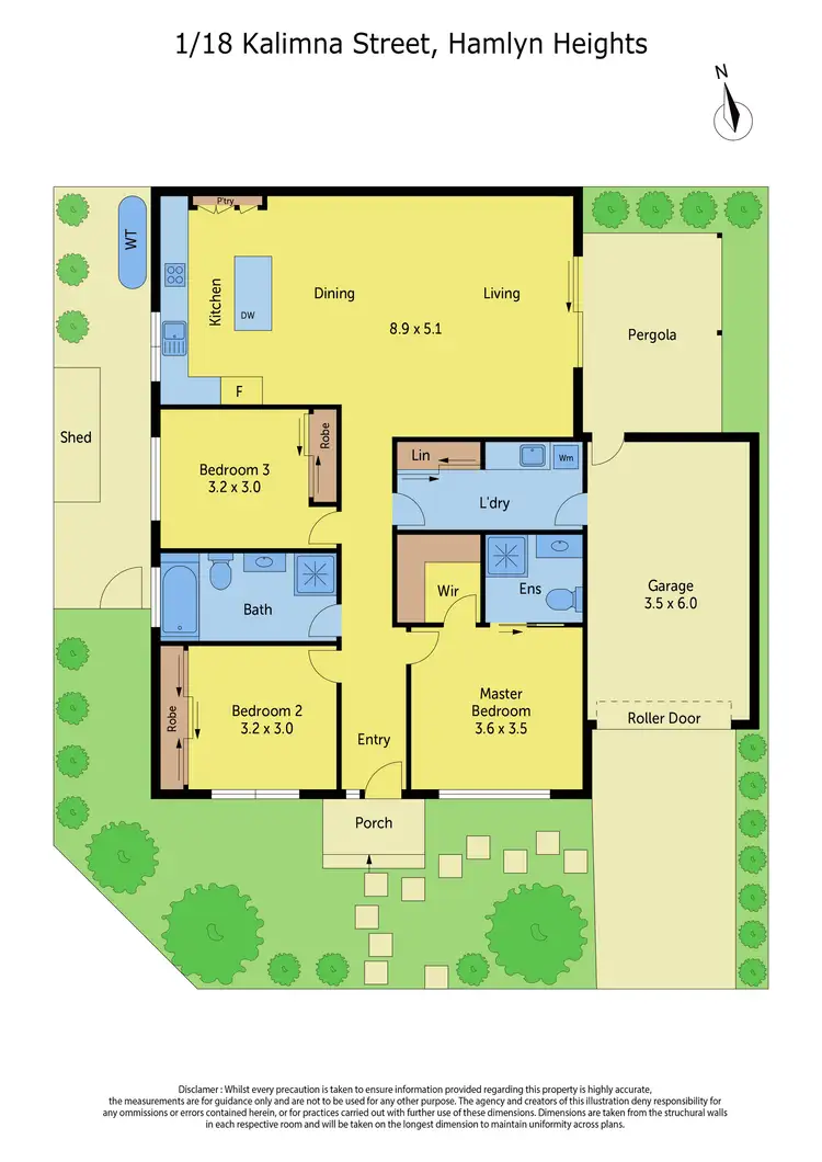 Floorplan of Homely townhouse listing, 18 Kalimna Street, Hamlyn Heights VIC 3215