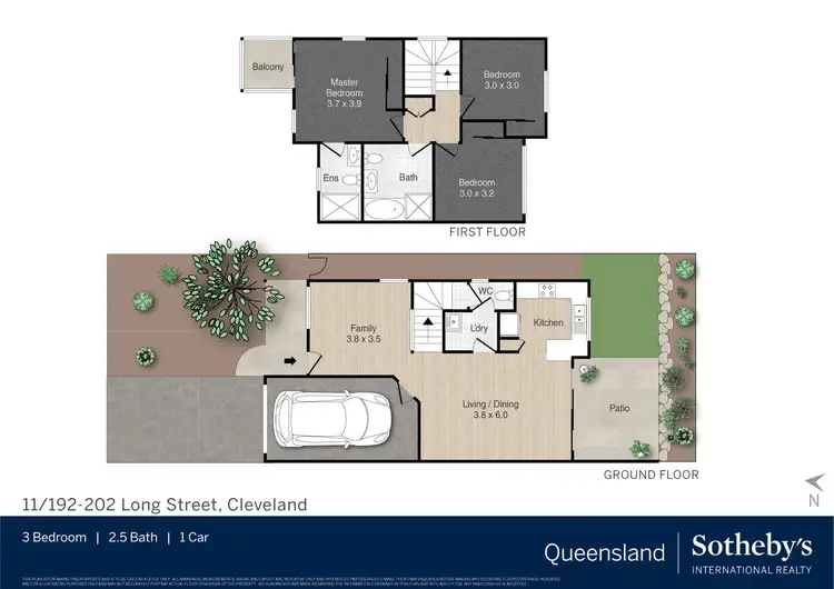 Floorplan of Homely townhouse listing, 11/192-202 Long Street, Cleveland QLD 4163