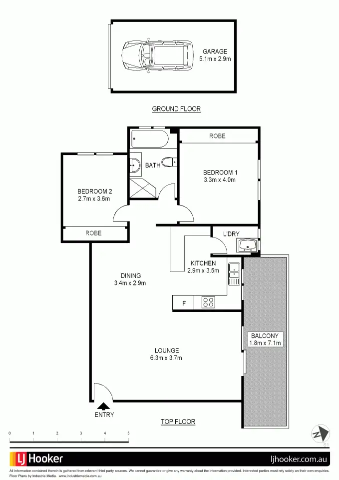 Floorplan of Homely unit listing, 6/1 The Trongate, Granville NSW 2142