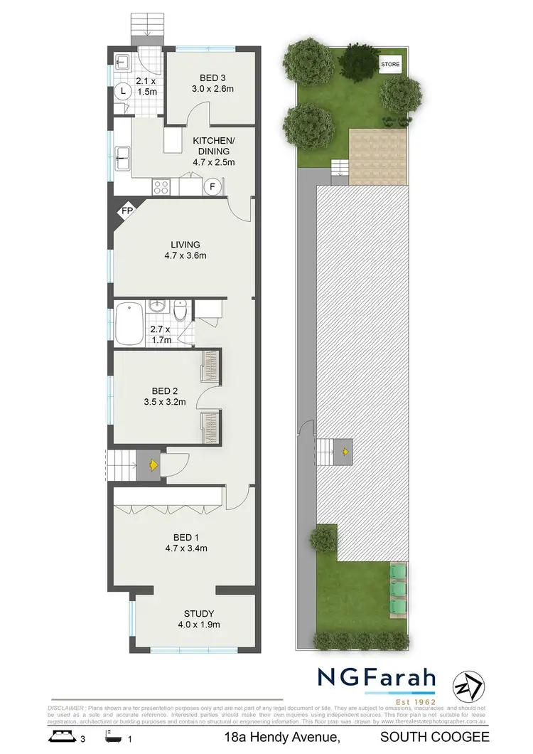 Floorplan of Homely semi-detached listing, 18A Hendy Avenue, South Coogee NSW 2034