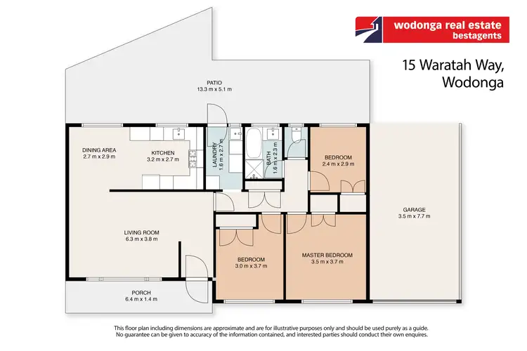 Floorplan of Homely house listing, 15 Waratah Way, Wodonga VIC 3690