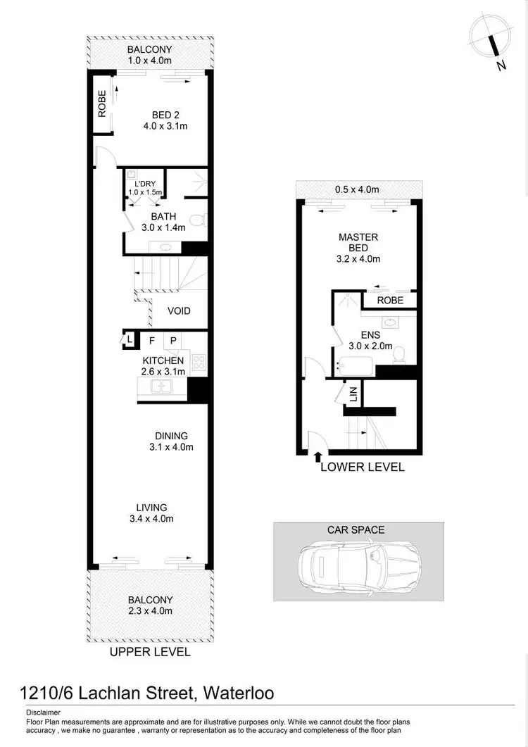 Floorplan of Homely apartment listing, 1210/6 Lachlan Street, Waterloo NSW 2017