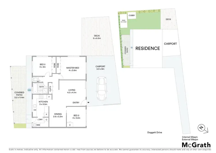 Floorplan of Homely semi-detached listing, 2/8 Doggett Drive, Miami QLD 4220
