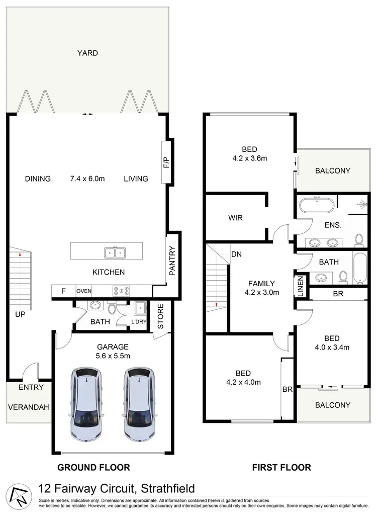 Floorplan of Homely townhouse listing, 12 Fairway Circuit, Strathfield NSW 2135