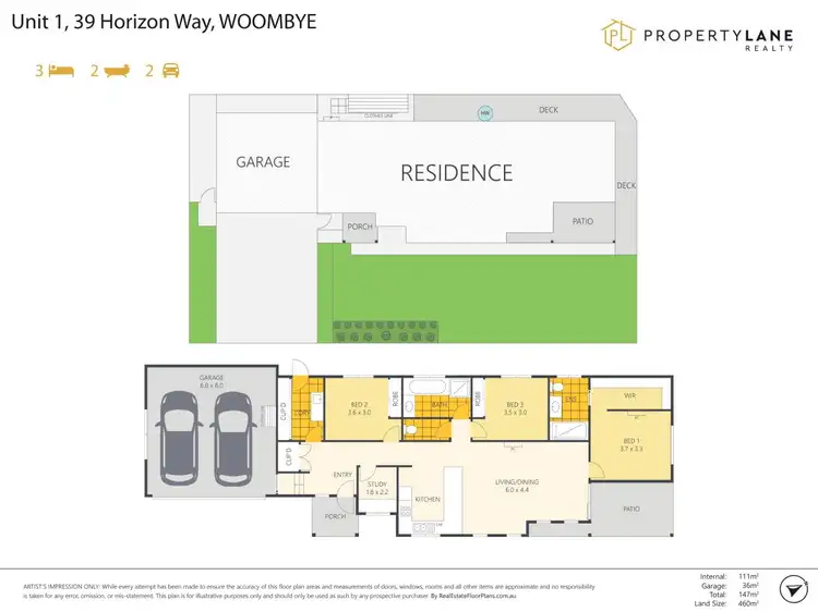 Floorplan of Homely house listing, 1/39 Horizon Way, Woombye QLD 4559