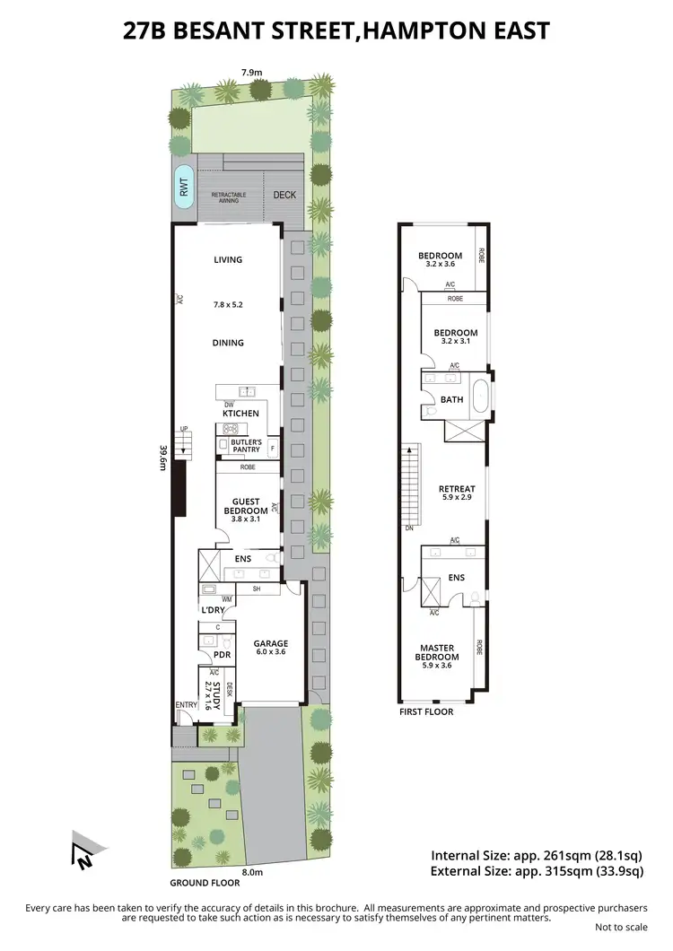 Floorplan of Homely townhouse listing, 27B Besant Street, Hampton East VIC 3188