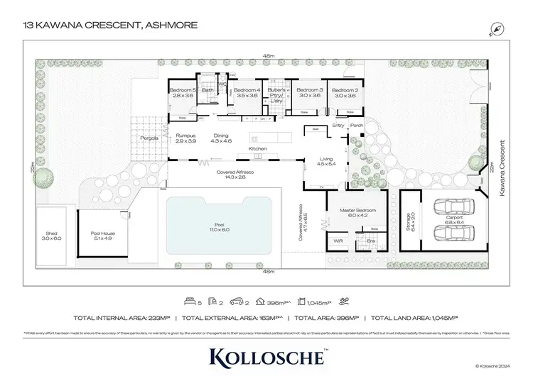 Floorplan of Homely house listing, 13 Kawana Crescent, Ashmore QLD 4214